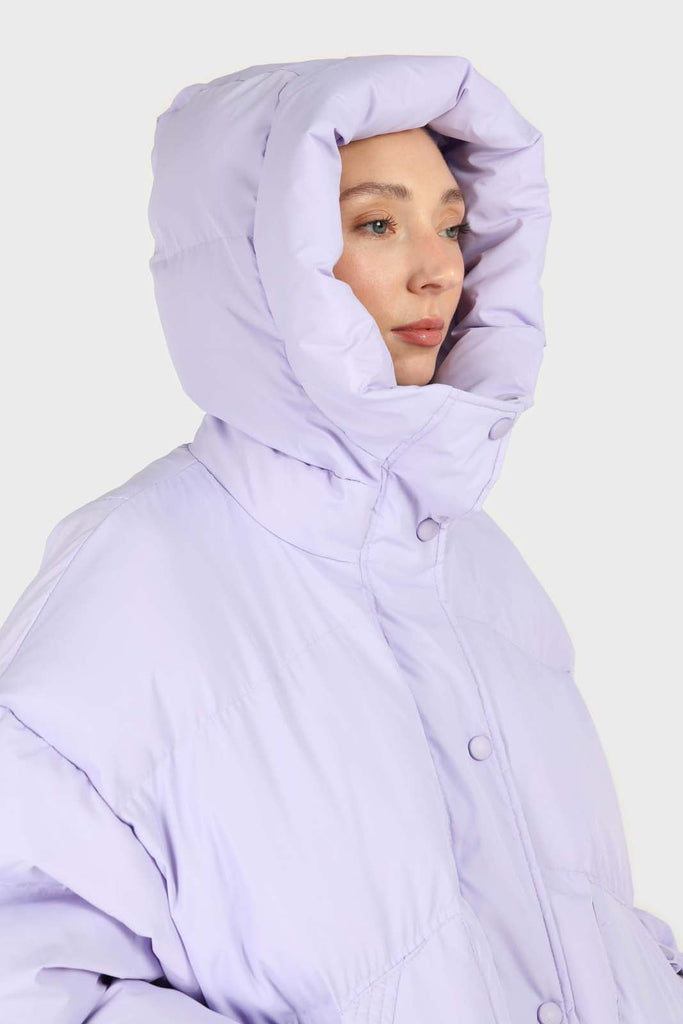 Lilac hooded thick puffer jacket_6