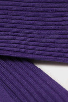 Violet long ribbed socks_2