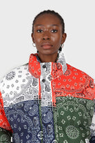 Multicolor paisley patchwork puffer jacket_4