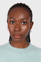 Mint angora furry crew neck jumper_4