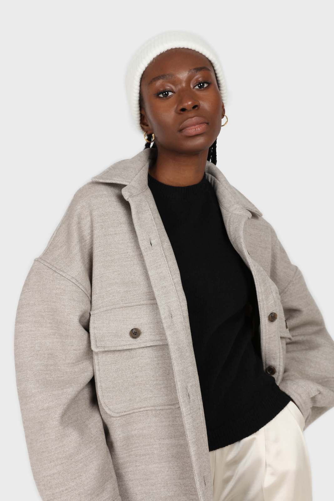 Beige wool blend oversized shirt jacket_7