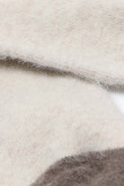 Oatmeal and brown furry color block angora socks_2