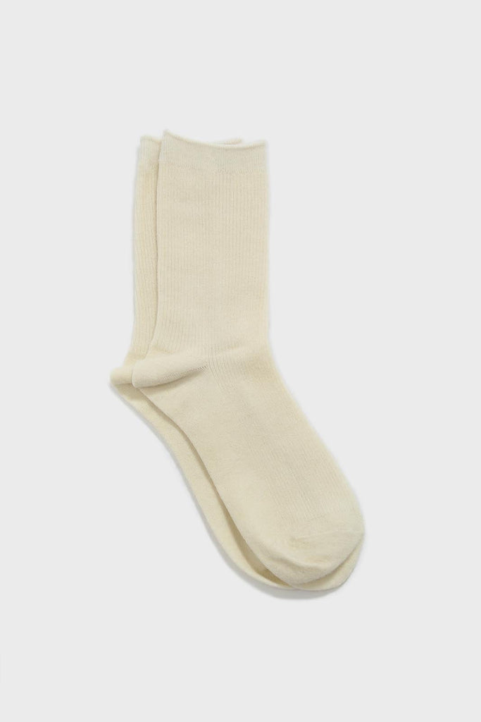 Ivory merino wool socks_1