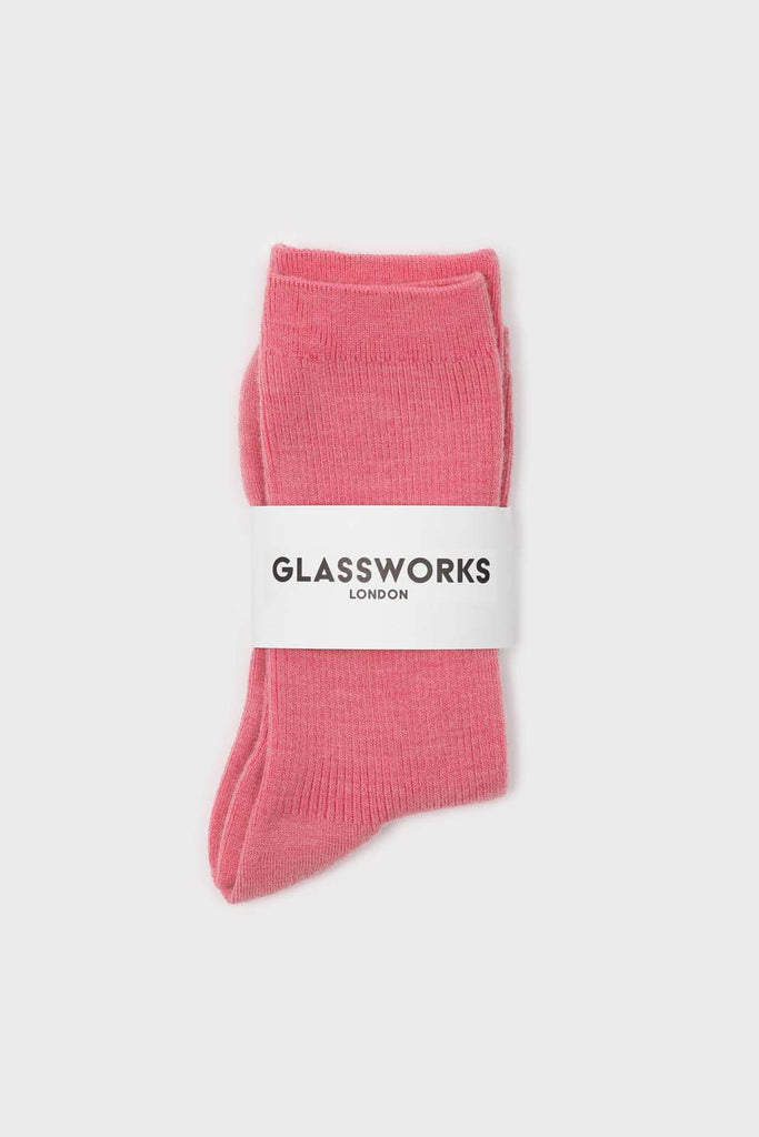 Deep pink merino wool socks_3