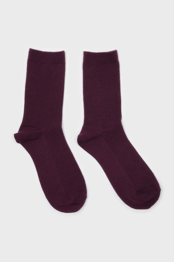 Violet merino wool socks_4