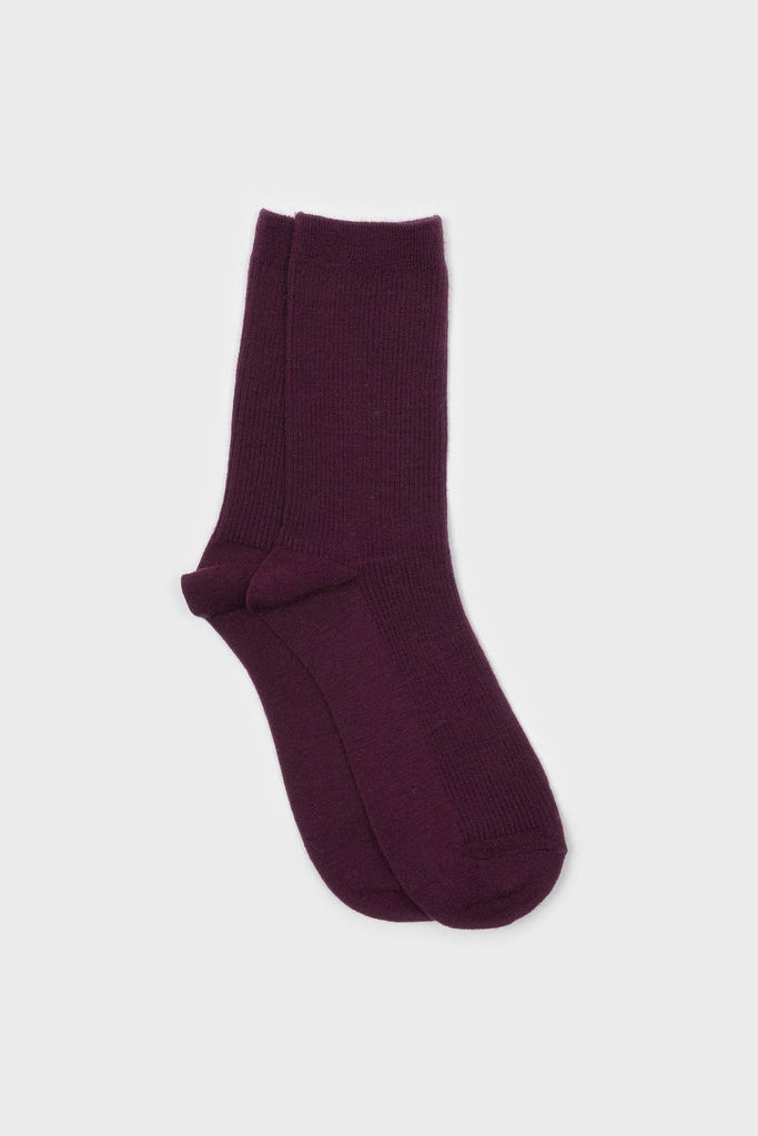 Violet merino wool socks_1