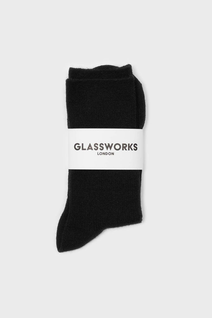 Black merino wool socks_3