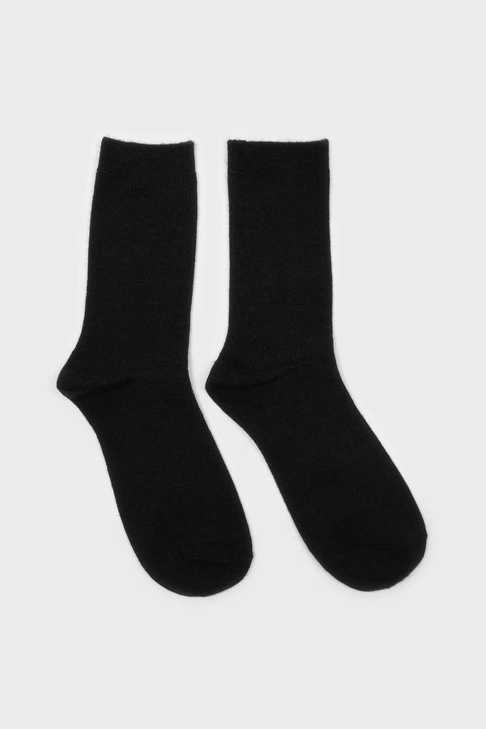Black merino wool socks_4
