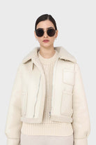Ivory faux shearling biker jacket_1
