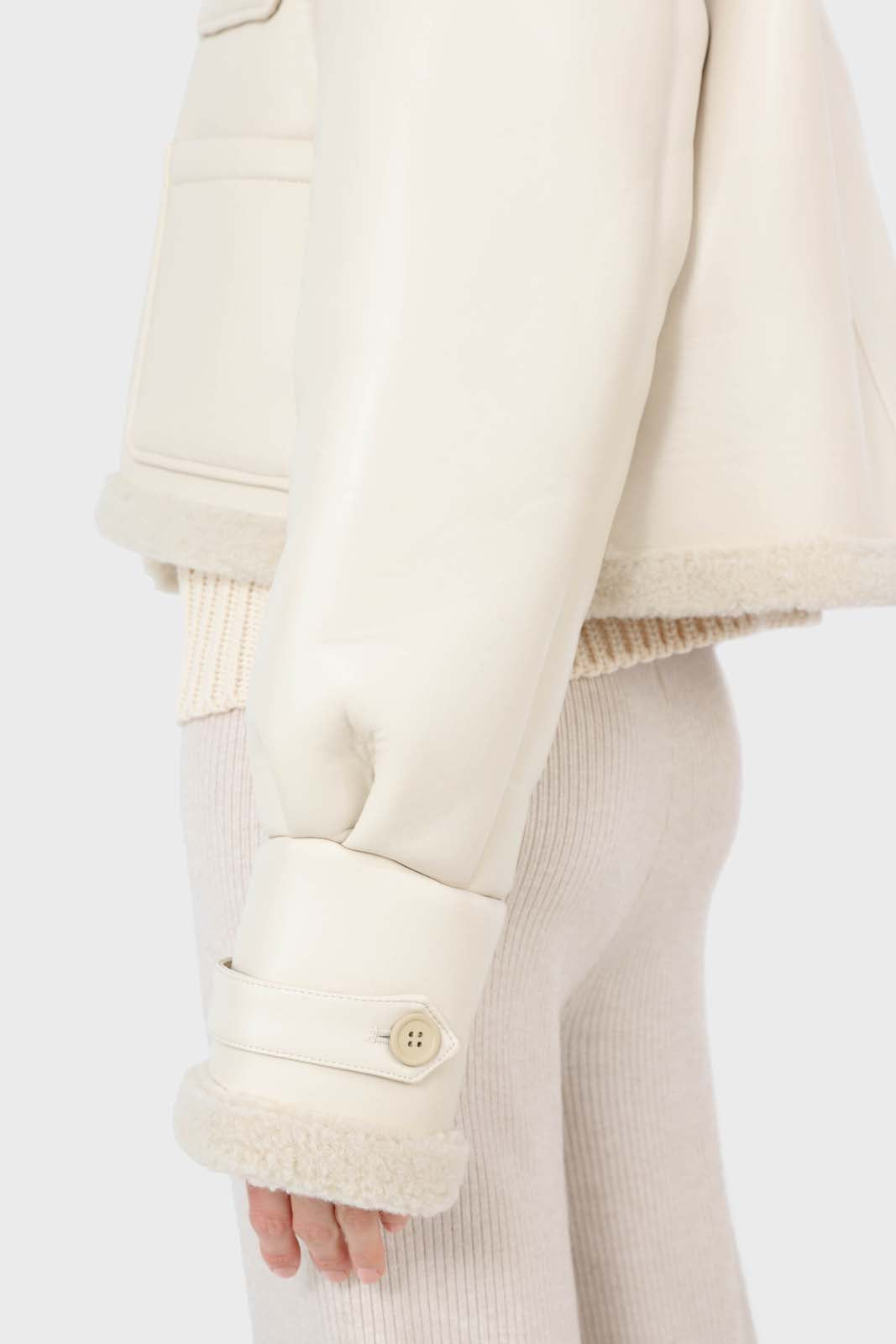 Ivory faux shearling biker jacket_7