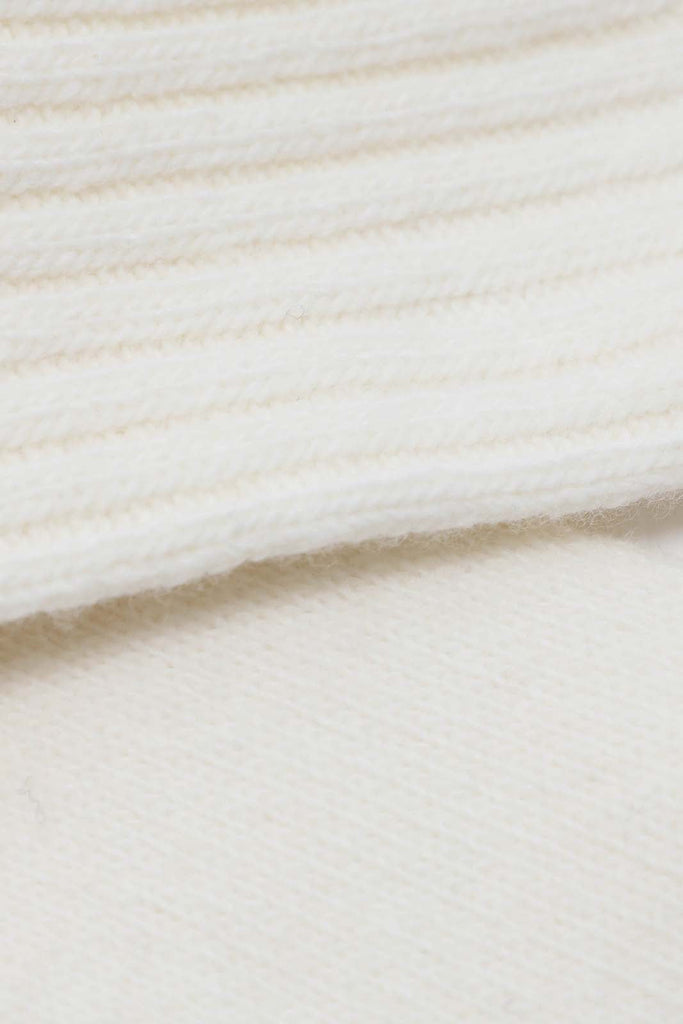 Ivory cashmere wool blend socks_2