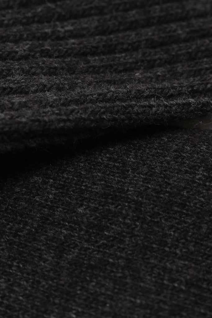 Charcoal cashmere wool blend socks_2