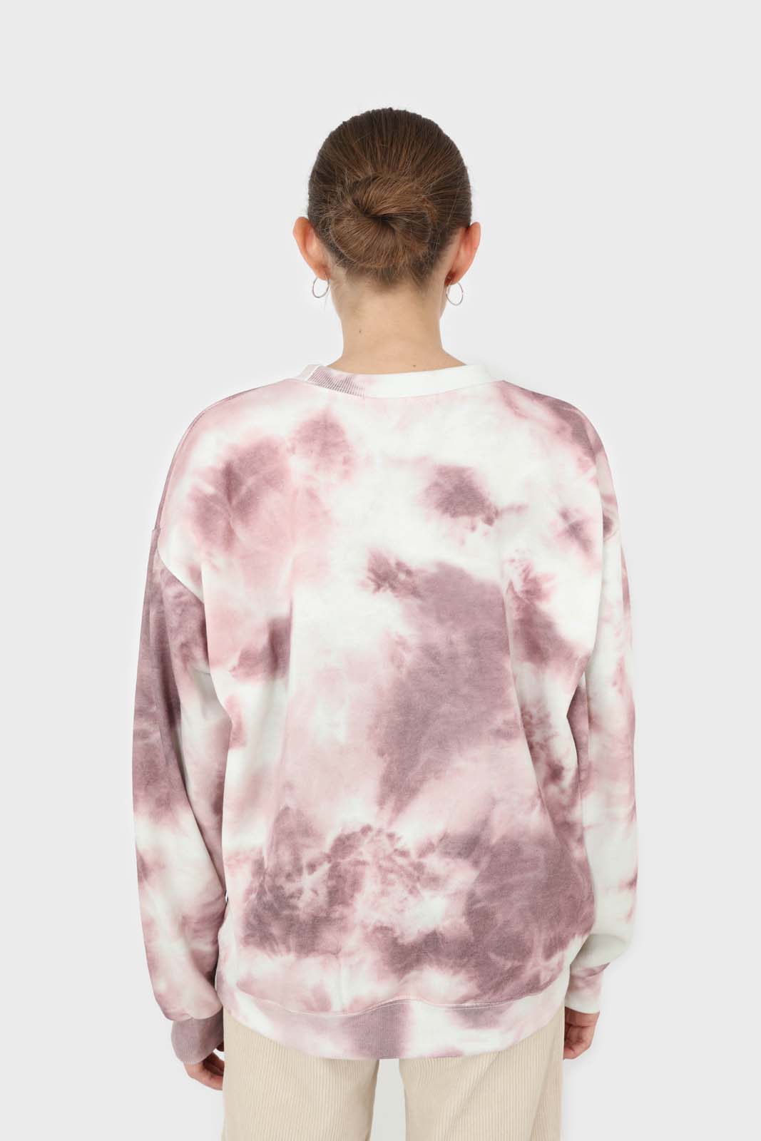 Pink tie dye loose fit sweatshirt_7