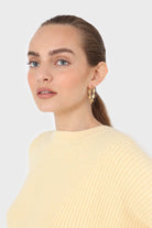 Pale yellow cross back crop front jumper_7