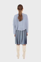 Light blue cross back crop front jumper_7