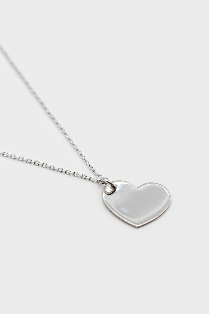 Charm necklace - Silver smooth heart_1