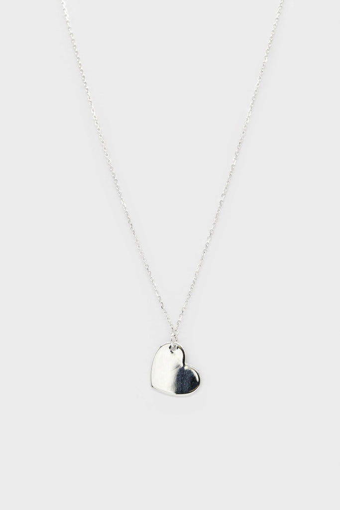 Charm necklace - Silver smooth heart_2