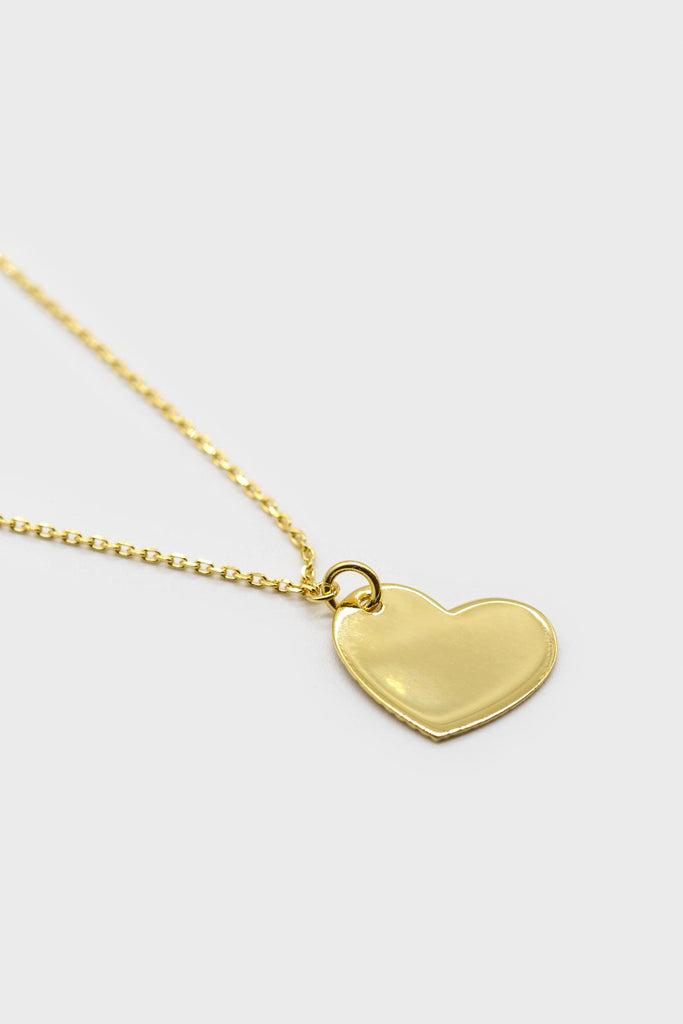 Charm necklace - Gold smooth heart_1