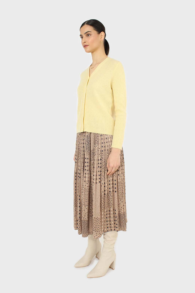 Pale yellow cashmere blend cardigan_4