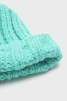 Mint large ribbed wool beanie hat_5