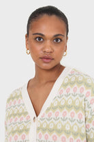 Ivory and lime tiny intarsia tulip cardigan_3