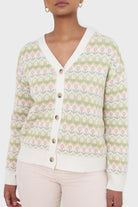 Ivory and lime tiny intarsia tulip cardigan_4