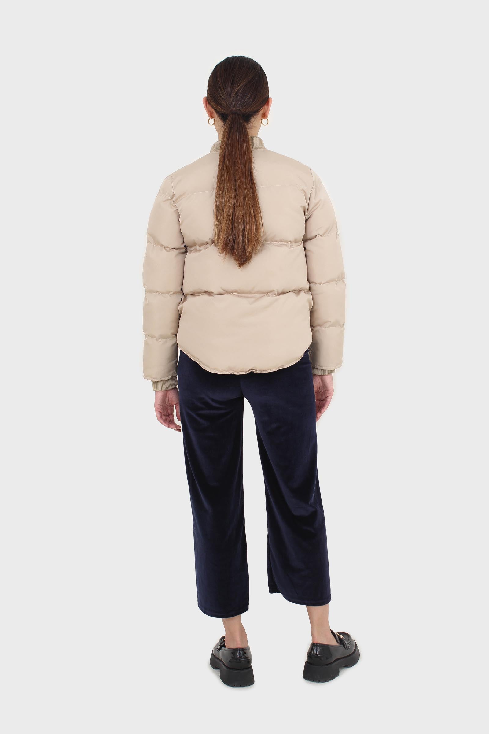 Navy velvet loose fit trousers_4