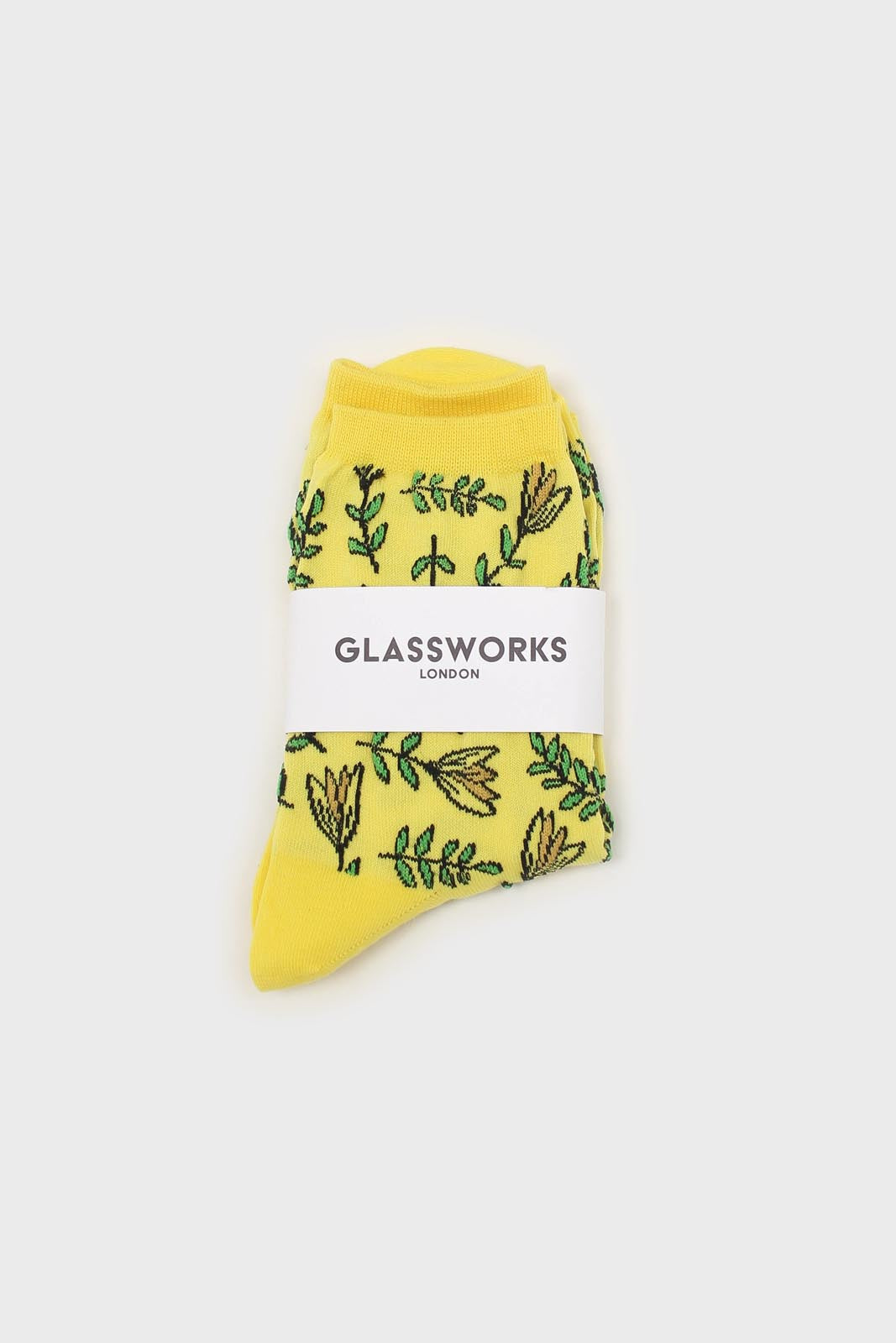 Yellow botanical socks_3