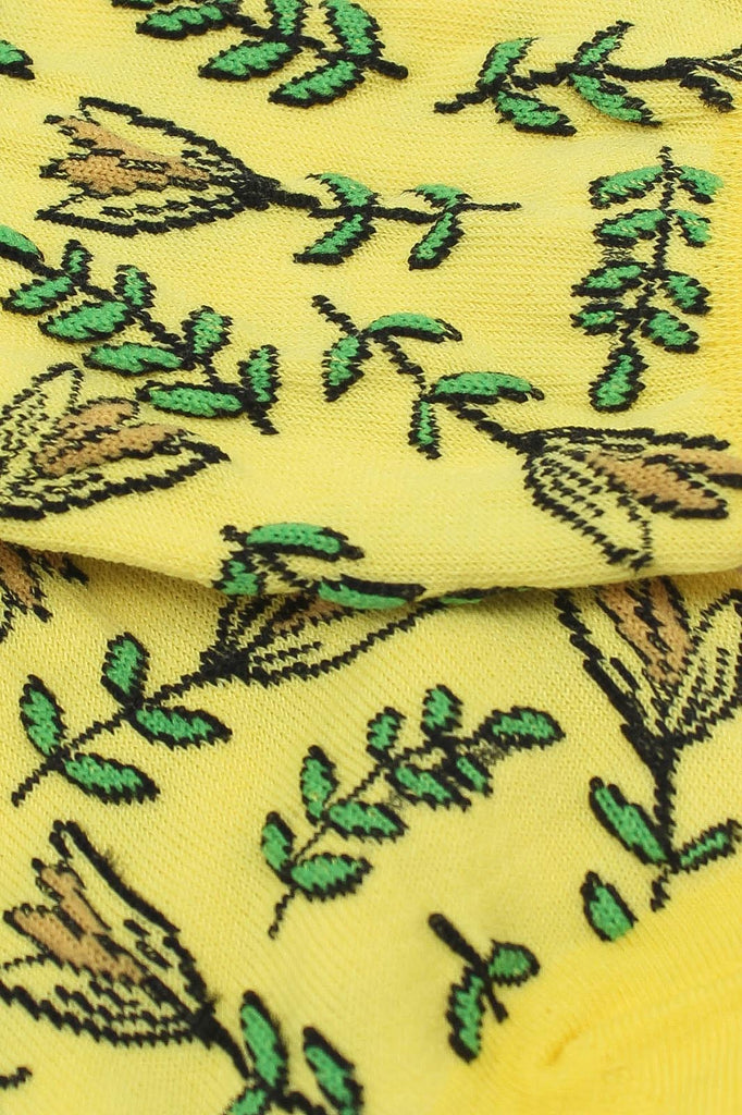 Yellow botanical socks_2