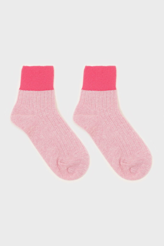Pink and hot pink candy colourblock socks_5