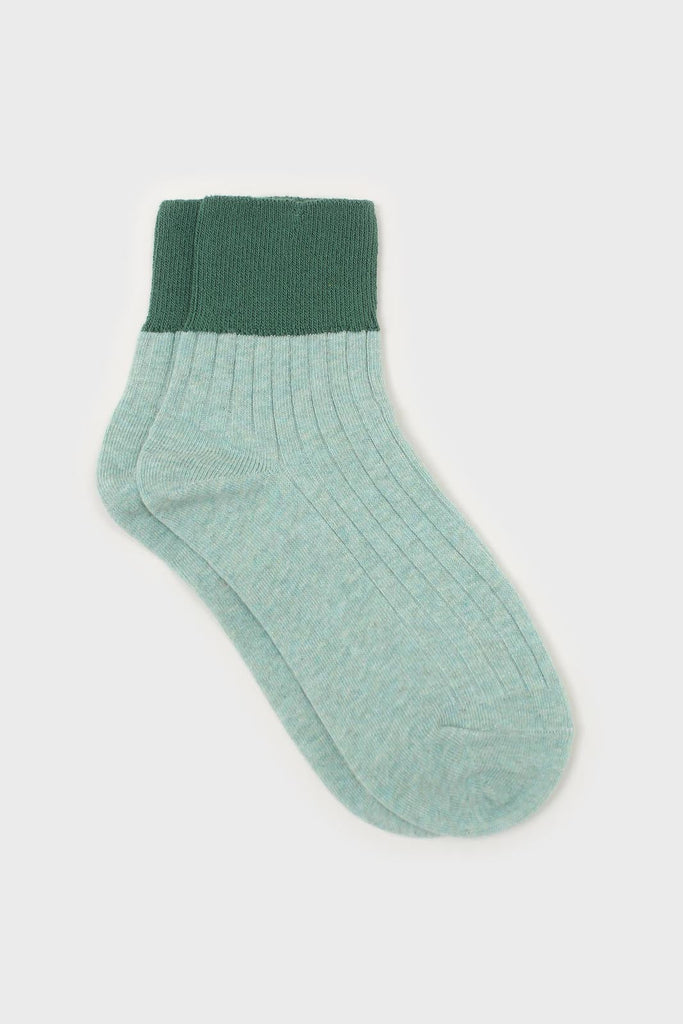 Mint and green candy colourblock socks_1