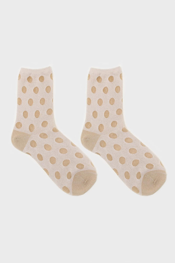 Gold metallic polka dots socks_4