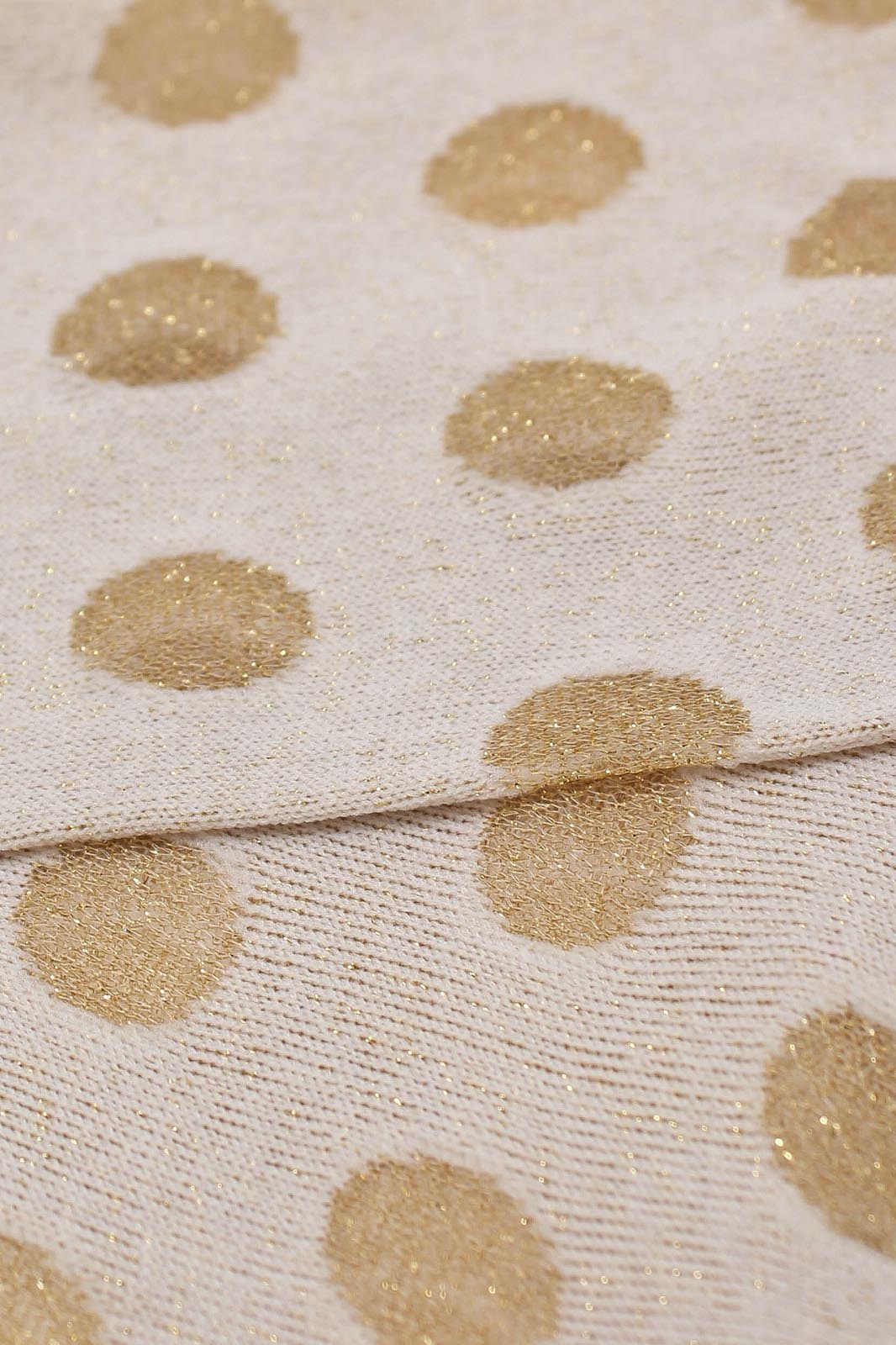 Gold metallic polka dots socks_2