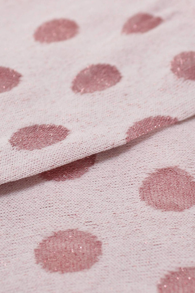 Pink metallic polka dots socks_2