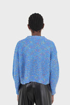 Blue rainbow fleck cropped jumper_4