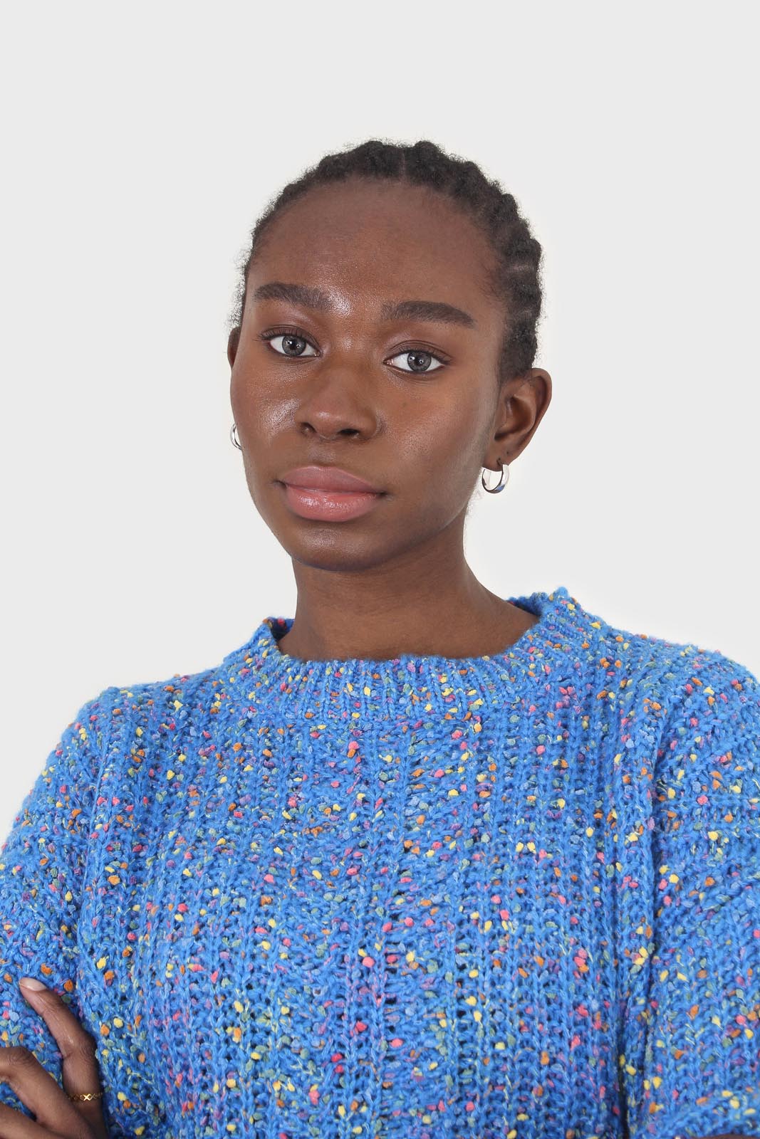 Blue rainbow fleck cropped jumper_2