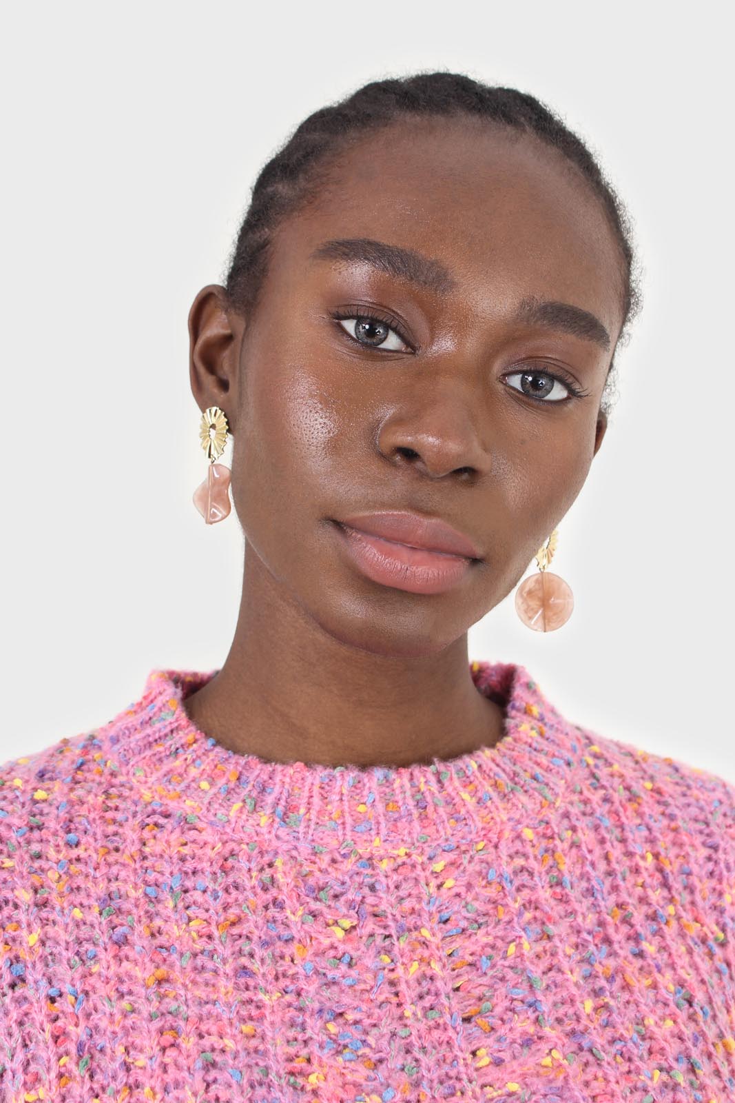 Pink rainbow fleck cropped jumper_8