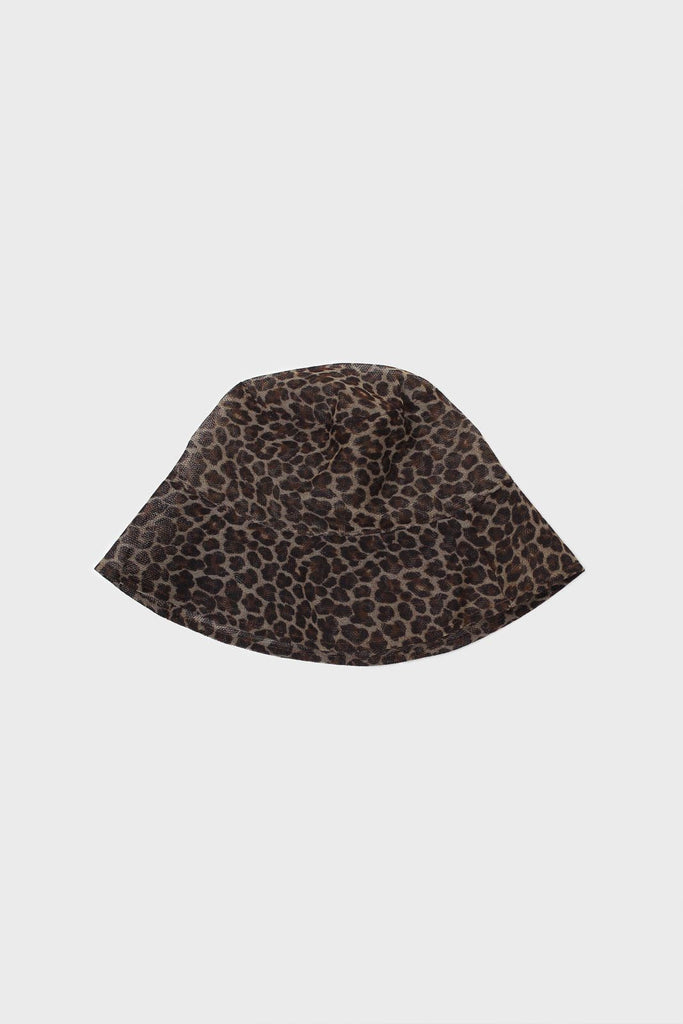 Brown mesh leopard print bucket hat_7