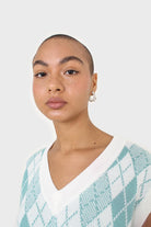 Ivory and blue argyle knit vest_4