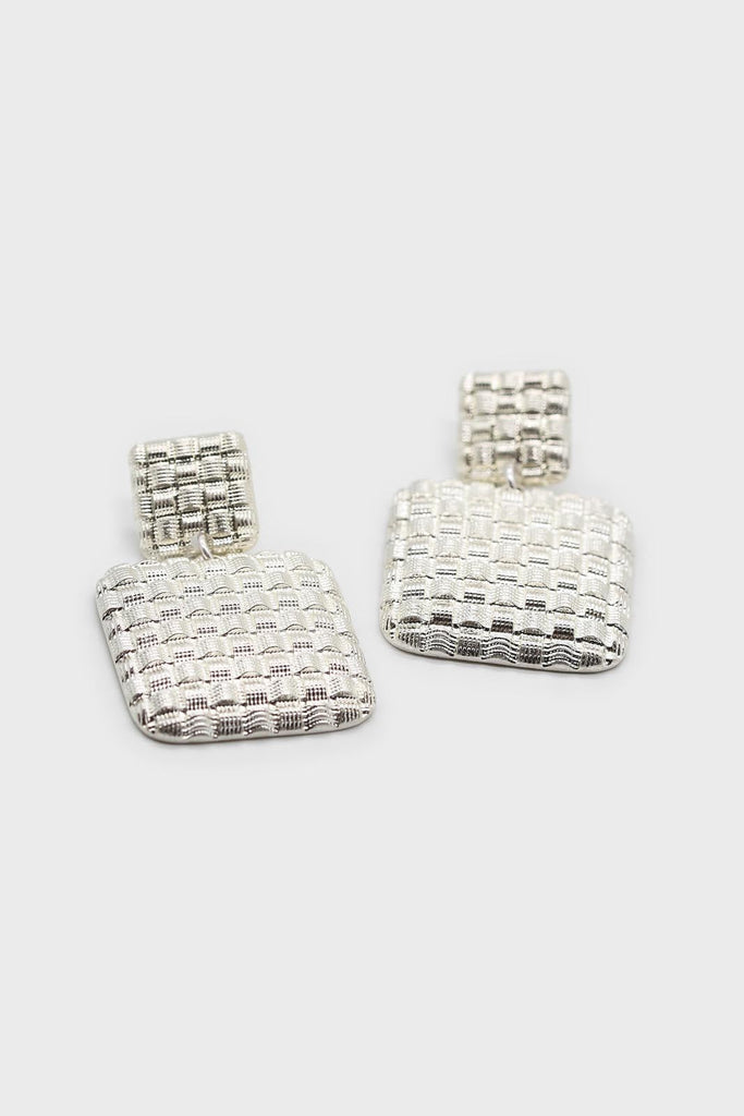 Silver woven square earrings_1