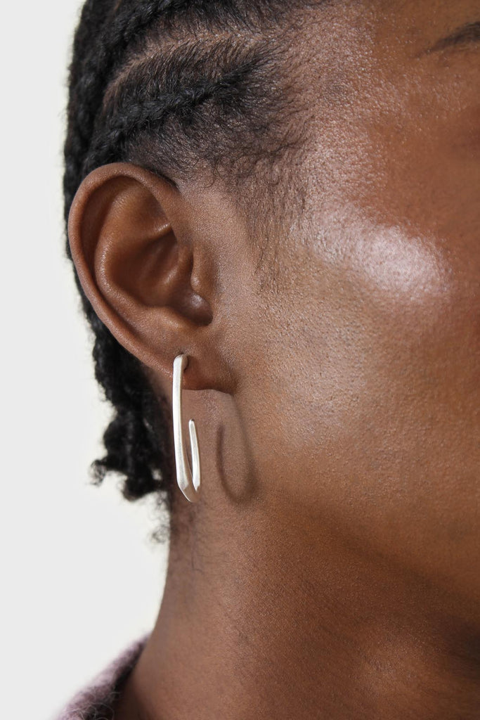 Silver geometric earrings_2