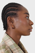 Gold and tortoise stud hoop earrings_3