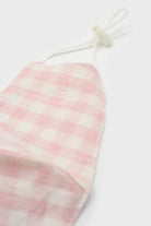Pink gingham face mask_1
