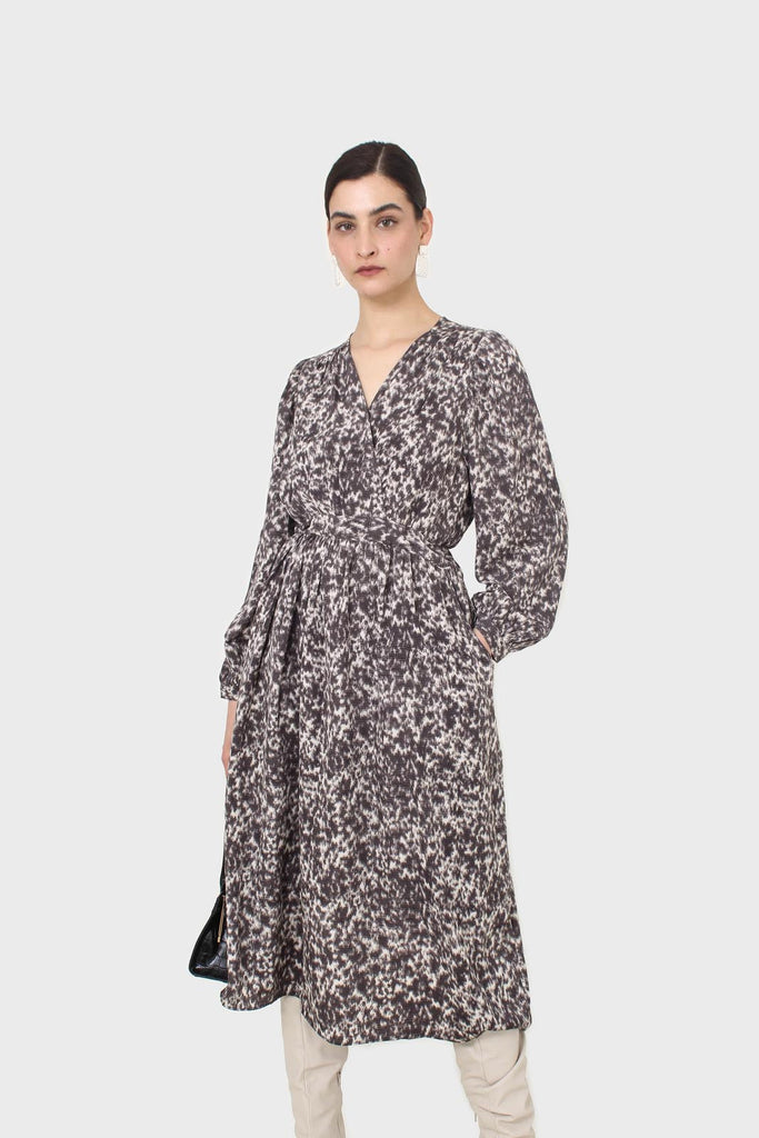 Grey and ivory dapple print maxi dress_4