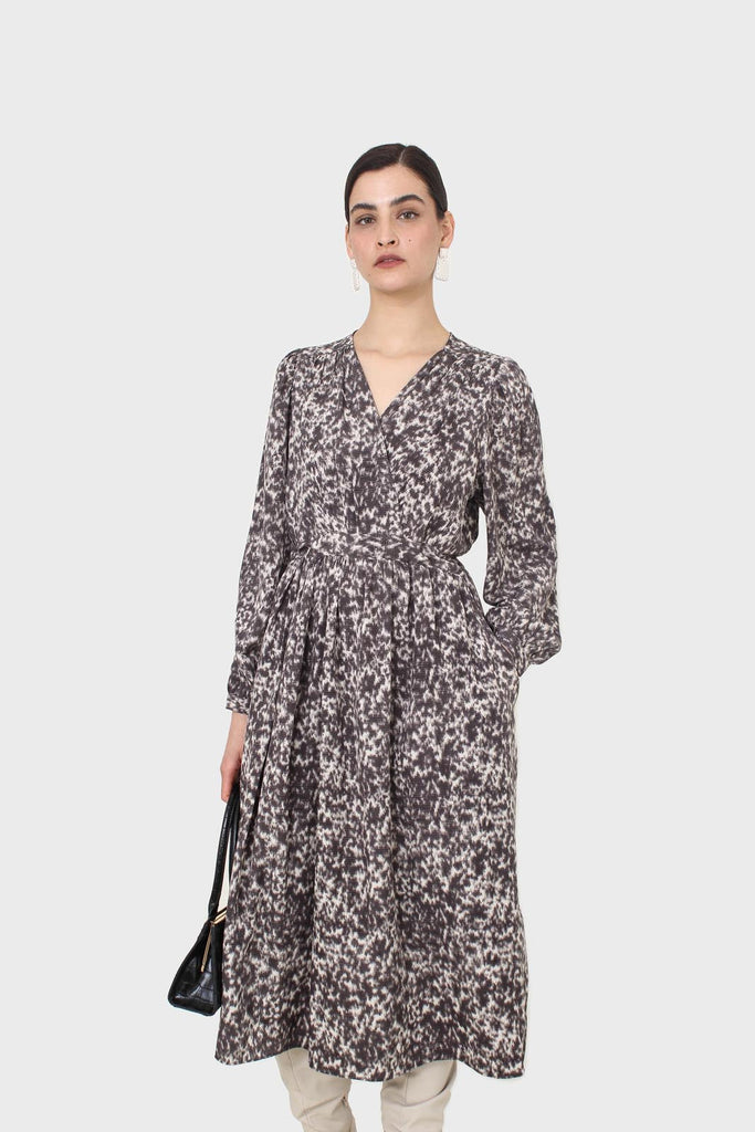 Grey and ivory dapple print maxi dress_5