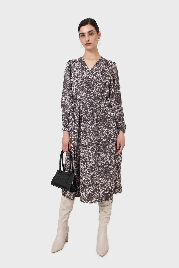 Grey and ivory dapple print maxi dress_1