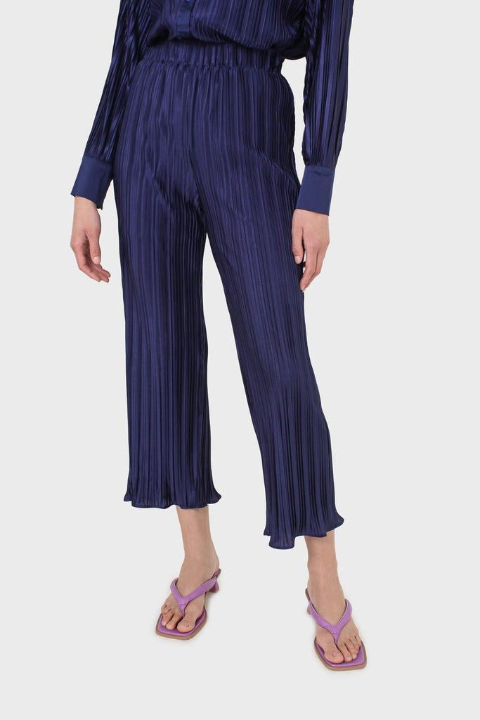 Navy micro pleat trousers_1