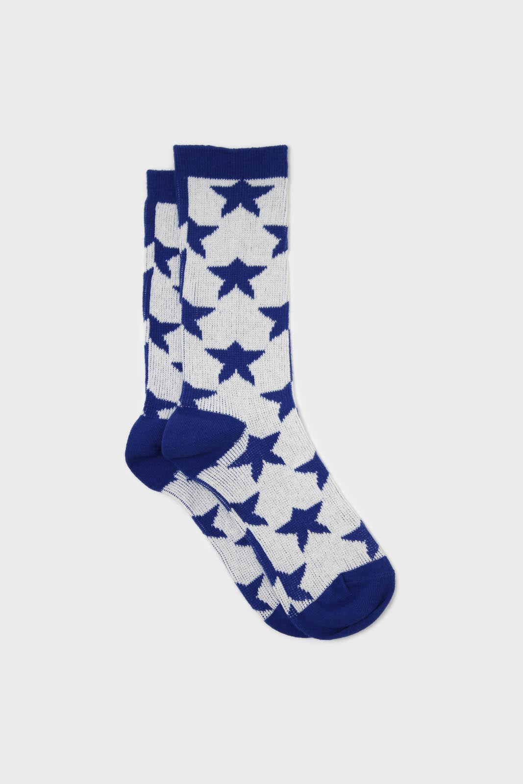 Cobalt contrast stars socks_1