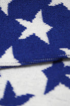 Cobalt contrast stars socks_2