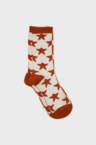 Orange contrast stars socks_1